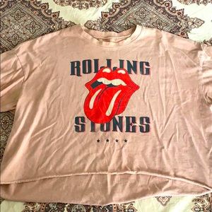 Rolling Stones cropped tee